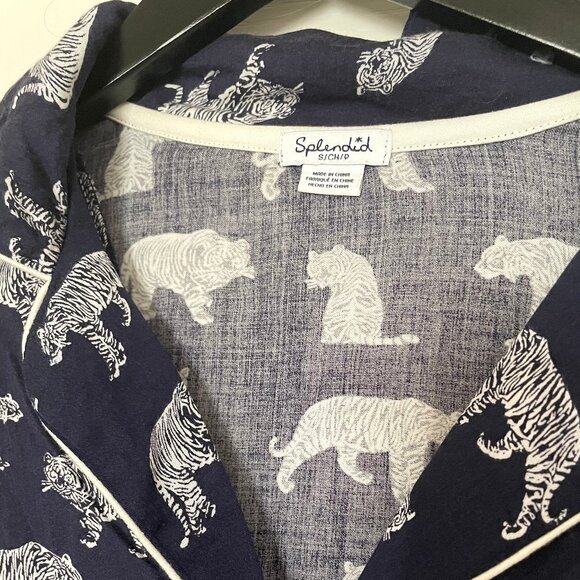 NWOT Splendid Tiger PJ Set Size Small - Picture 4 of 12